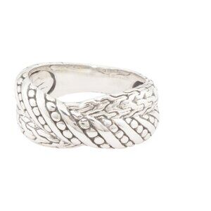 ANNIKA WITT Silver Made In Bali Sterling Silver Textured Crossover Ring